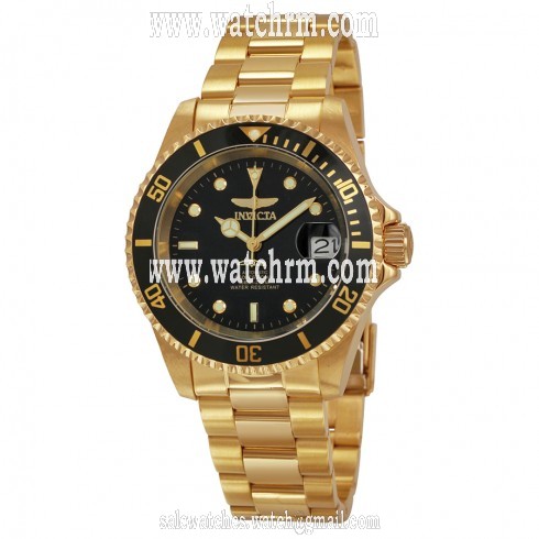 Invicta Pro Diver Black Dial Gold-plated Men's Watch 8929C