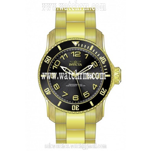 Invicta Pro Diver Black Dial Gold-plated Men's Watch 15346