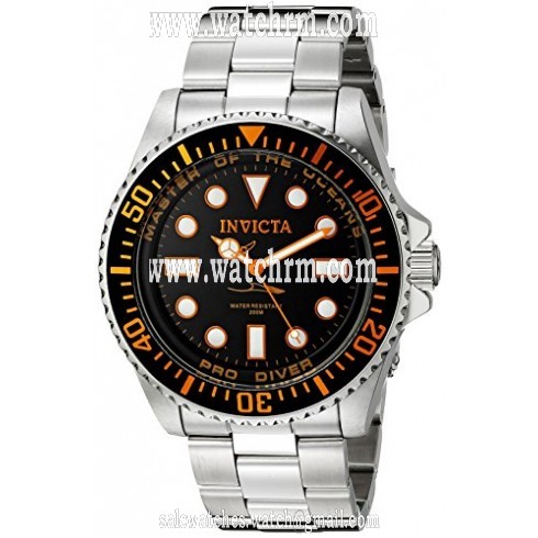 Invicta Pro Diver Black Dial Stainless Steel Men's Stainless Steel Watch 20120
