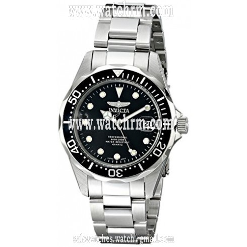 Invicta Pro Diver Black Dial Stainless Steel Men's Watch 17046