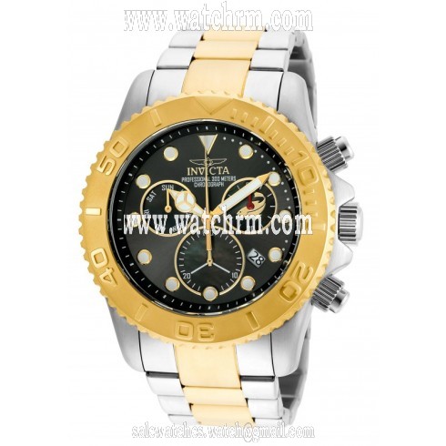 Invicta Pro Diver Black Gunmetal Dial Men's Chronograph Watch 20347