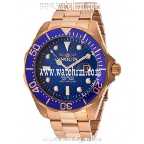 Invicta Pro Diver Blue Dial 18kt Rose Gold-plated Men's Watch 14542