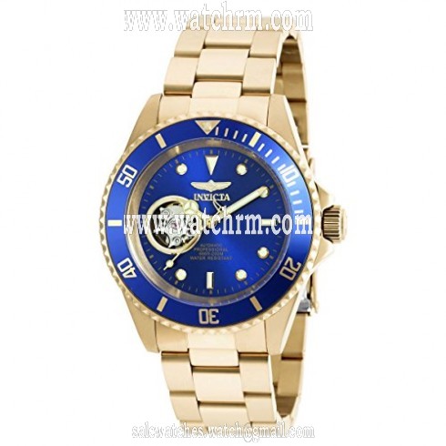 Invicta Pro Diver Automatic Blue Dial Gold-tone Men's Watch 20437