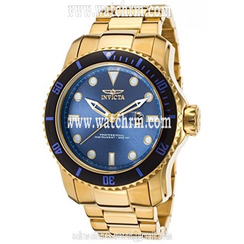 Invicta Pro Diver Blue Dial Gold Tone Men's Watch 20097