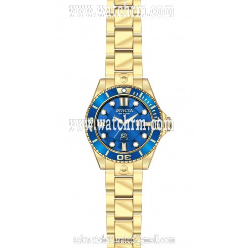 Invicta Pro Diver Blue Dial Gold-plated Ladies Watch 19818
