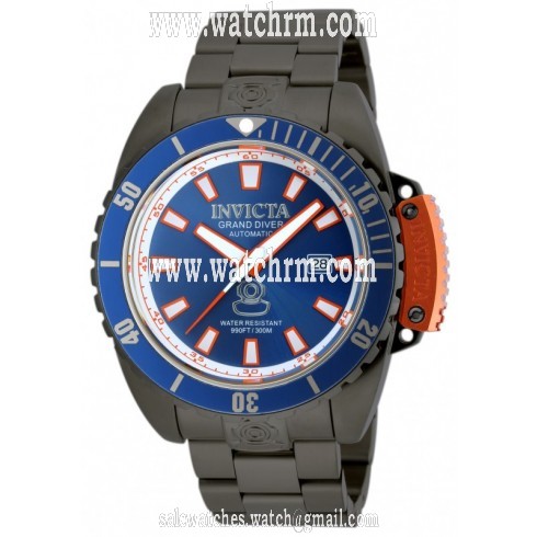 Invicta Pro Diver Automatic Blue Dial Gunmetal Ion-plated Men's Watch 19870