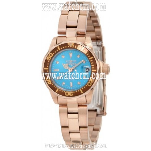 Invicta Pro Diver Blue Dial Rose Gold-Tone Stainless Steel Ladies Watch 11445