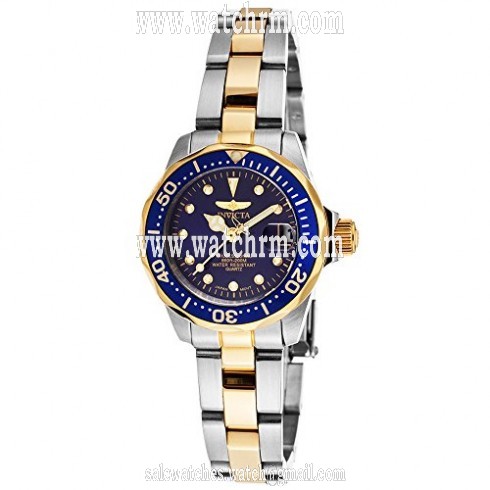 Invicta Pro Diver Blue Dial Two-tone Ladies Watch 17035