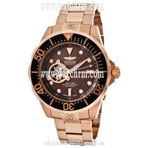 Invicta Pro Diver Brown Dial 18kt Rose Gold-plated Men's Watch 13713