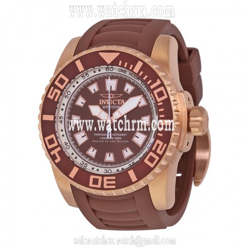 Invicta Pro Diver Brown Dial Brown Rubber Men's Watch 14664