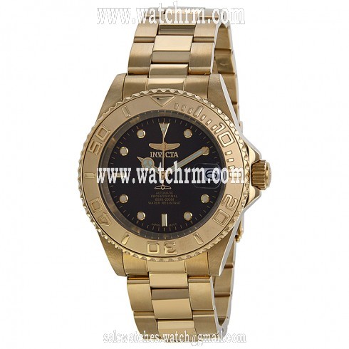 Invicta Pro Diver Brown Dial Gold Ion-plated Men's Watch 15847