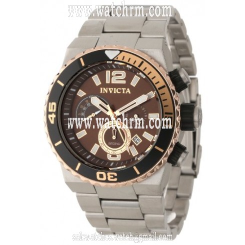 Invicta Pro Diver Brown Dial Stainless Steel Quartz Men's Chrono Watch 12997