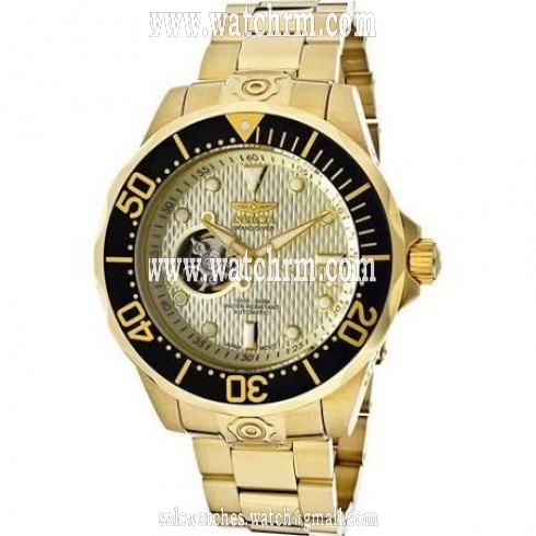 Invicta Pro Diver Champagne Dial 18kt Gold-plated Men's Watch 13710