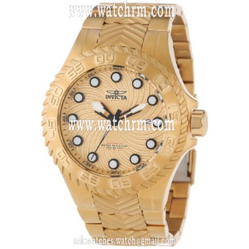 Invicta Pro Diver Champagne Dial Gold Ion-plated Men's Watch 12922