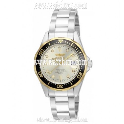 Invicta Pro Diver Champagne Dial Stainless Steel Unisex Watch 12808