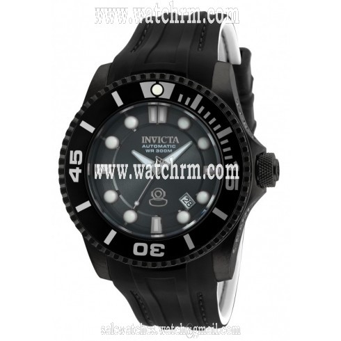 Invicta Pro Diver  Automatic Charcoal Dial Black and White Silicone Men's Watch 20206