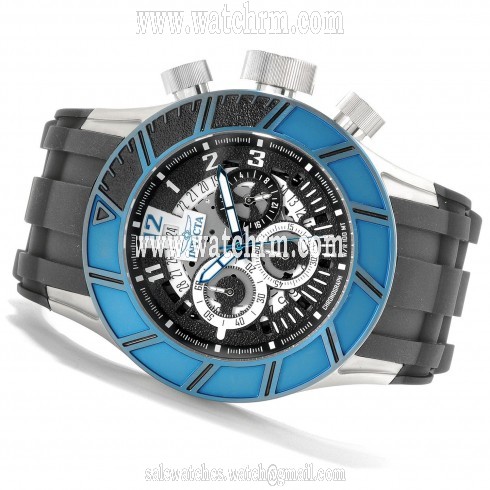 Invicta Pro Diver Chronograph Black Dial Black Blue PVD Men's Watch 14026