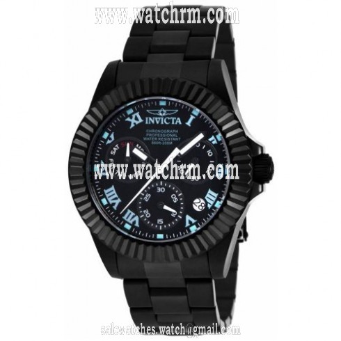 Invicta Pro Diver Chronograph Black Dial Black Ion-plated Men's Watch 16846