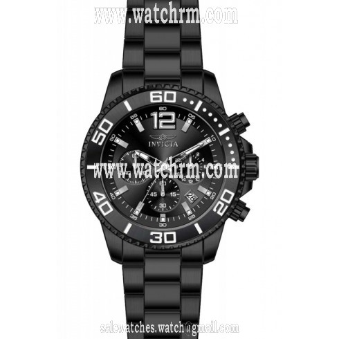 Invicta Pro Diver Chronograph Black Dial Black Ion-plated Men's Watch 17404