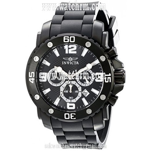 Invicta Pro Diver Chronograph Black Dial Black Ion-plated Men's Watch 18168