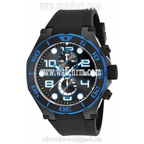 Invicta Pro Diver Chronograph Black Dial Black Polyurethane Men's Watch 17816