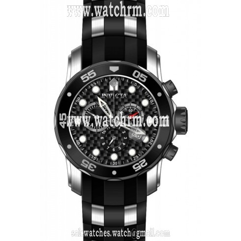 Invicta Pro Diver Chronograph Black Dial Black Polyurethane Men's Watch 17879