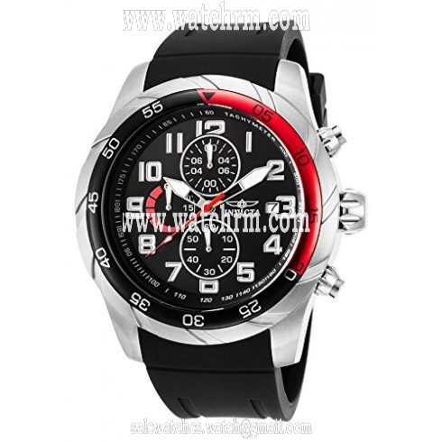 Invicta Pro Diver Chronograph Black Dial Black Polyurethane Men's Watch 21945