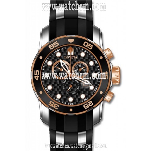 Invicta Pro Diver Chronograph Black Dial Black Rubber Men's Watch 17877