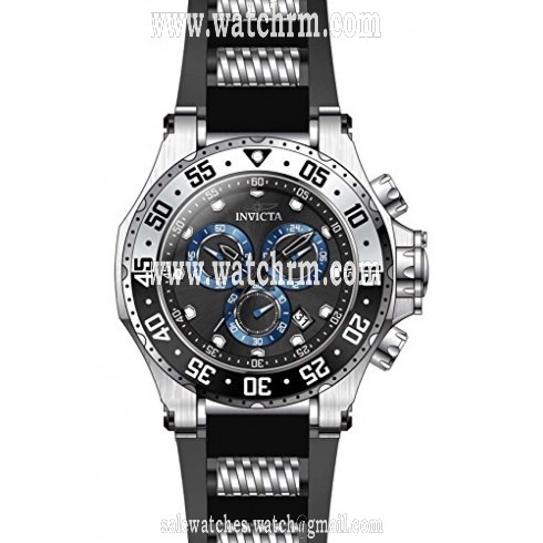 Invicta Pro Diver Chronograph Black Dial Black Silicone Men's Watch 21830