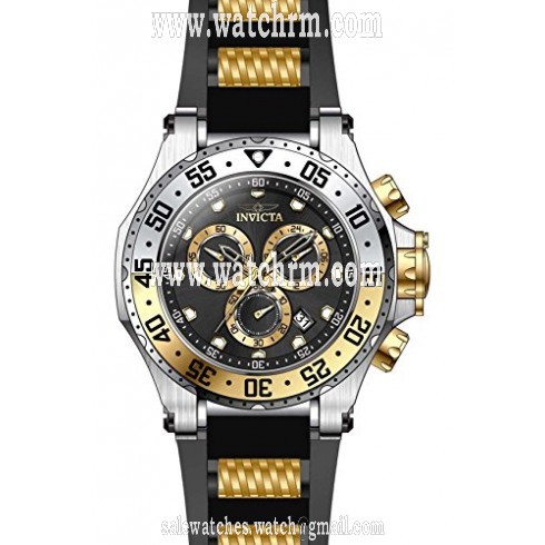 Invicta Pro Diver Chronograph Black Dial Black Silicone Men's Watch 21832