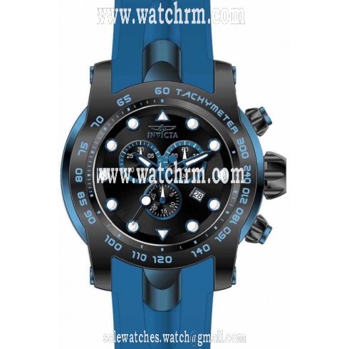 Invicta Pro Diver Chronograph Black Dial Blue Silicone Men's Watch 17810