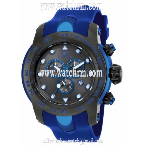 Invicta Pro Diver Chronograph Black Dial Blue Silicone Men's Watch 18028