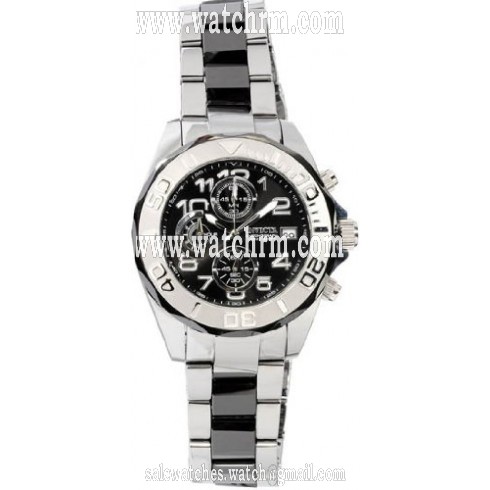Invicta Pro Diver Chronograph Black Dial Ceramic and Stainless Steel Men's Watch 1248