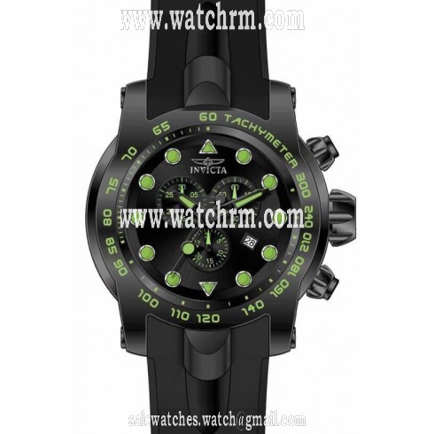 Invicta Pro Diver Chronograph Black Dial Gold Silicone Men's Watch 17812