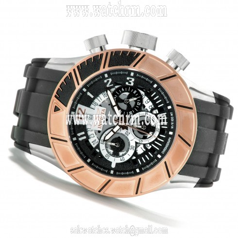 Invicta Pro Diver Chronograph Black Dial Gold-tone PVD Men's Watch 14022