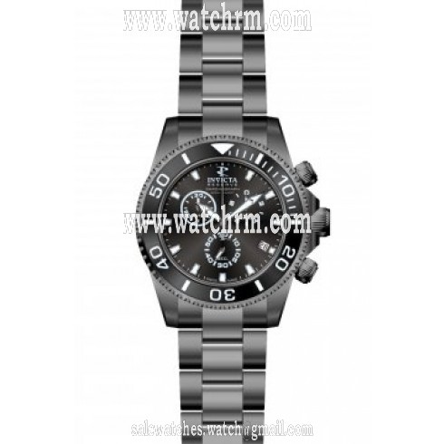 Invicta Pro Diver Chronograph Black Dial Gunmetal PVD Stainless Steel Men's Watch 12109