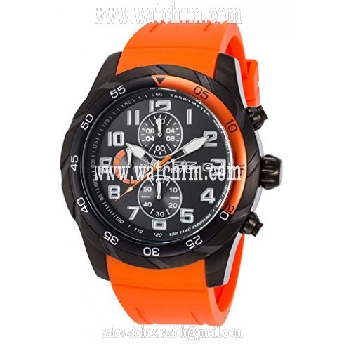 Invicta Pro Diver Chronograph Black Dial Orange Polyurethane Men's Watch 21948