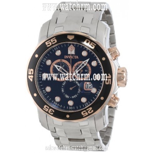 Invicta Pro Diver Chronograph Black Dial Stainless Steeel Men's Watch 80036