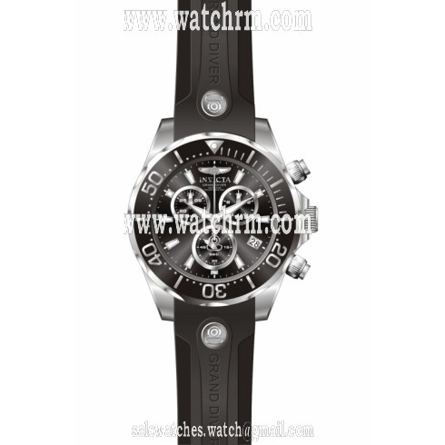 Invicta Pro Diver Chronograph Black Dial Stainless Steel Black Rubber Men's Watch 12396