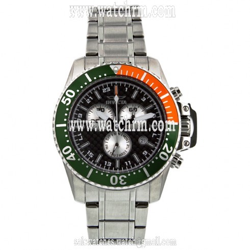 Invicta Pro Diver Chronograph Black Dial Stainless Steel Men's Watch 11284