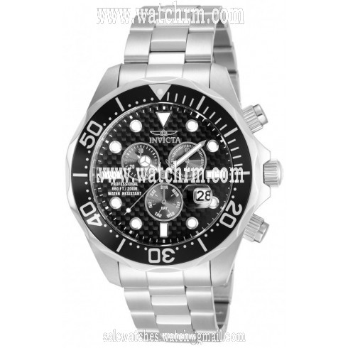 Invicta Pro Diver Chronograph Black Dial Stainless Steel Men's Watch 12568