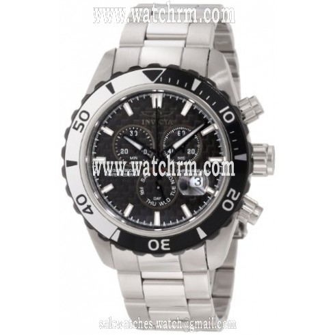 Invicta Pro Diver Chronograph Black Dial Stainless Steel Men's Watch 12860