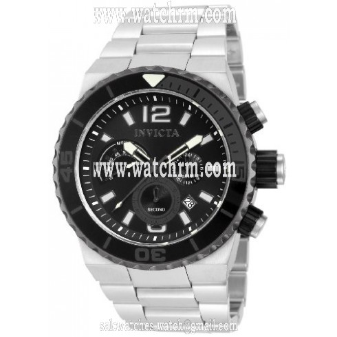 Invicta Pro Diver Chronograph Black Dial Stainless Steel Men's Watch 12998