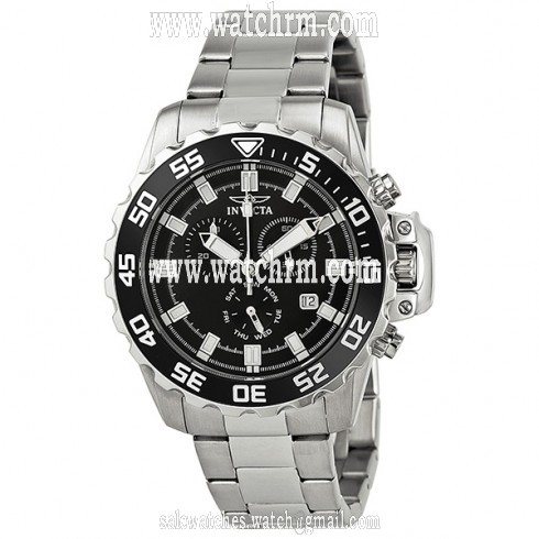Invicta Pro Diver Chronograph Black Dial Stainless Steel Men's Watch 13624