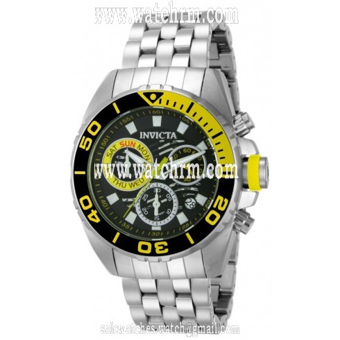 Invicta Pro Diver Chronograph Black Dial Stainless Steel Men's Watch 14723