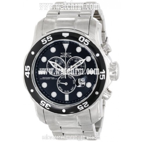 Invicta Pro Diver Chronograph Black Dial Stainless Steel Men's Watch 15081