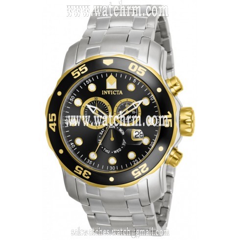 Invicta Pro Diver Chronograph Black Dial Stainless Steel Men's Watch 80039