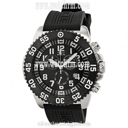 Invicta Pro Diver Chronograph Black Dial Stainless Steel Men's Watch and Strap Set 12530
