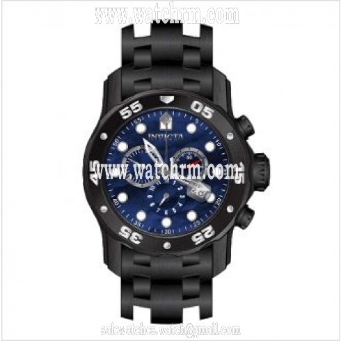 Invicta Pro Diver Chronograph Blue Dial Black Ion-plated Men's Watch 80077