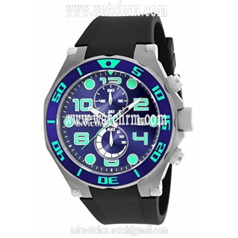 Invicta Pro Diver Chronograph Blue Dial Black Polyurethane Men's Watch 17813